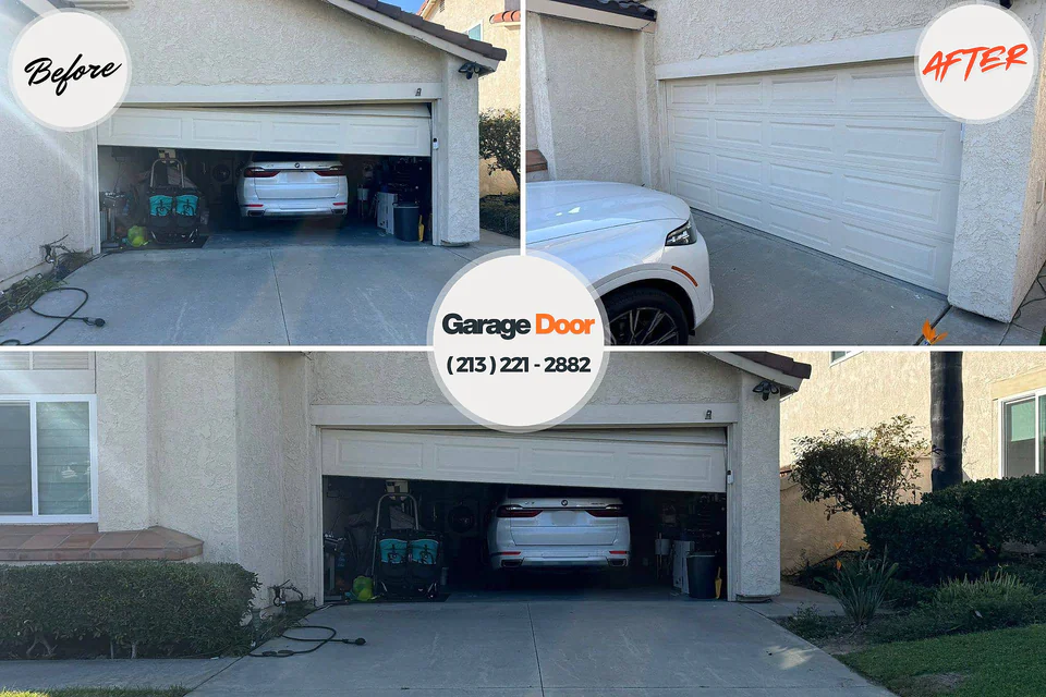 Before and after: garage door repair Sorgho, KY